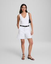 SPANXsmoothâ„¢ Jersey V-Neck Thong Bodysuit | Classic White